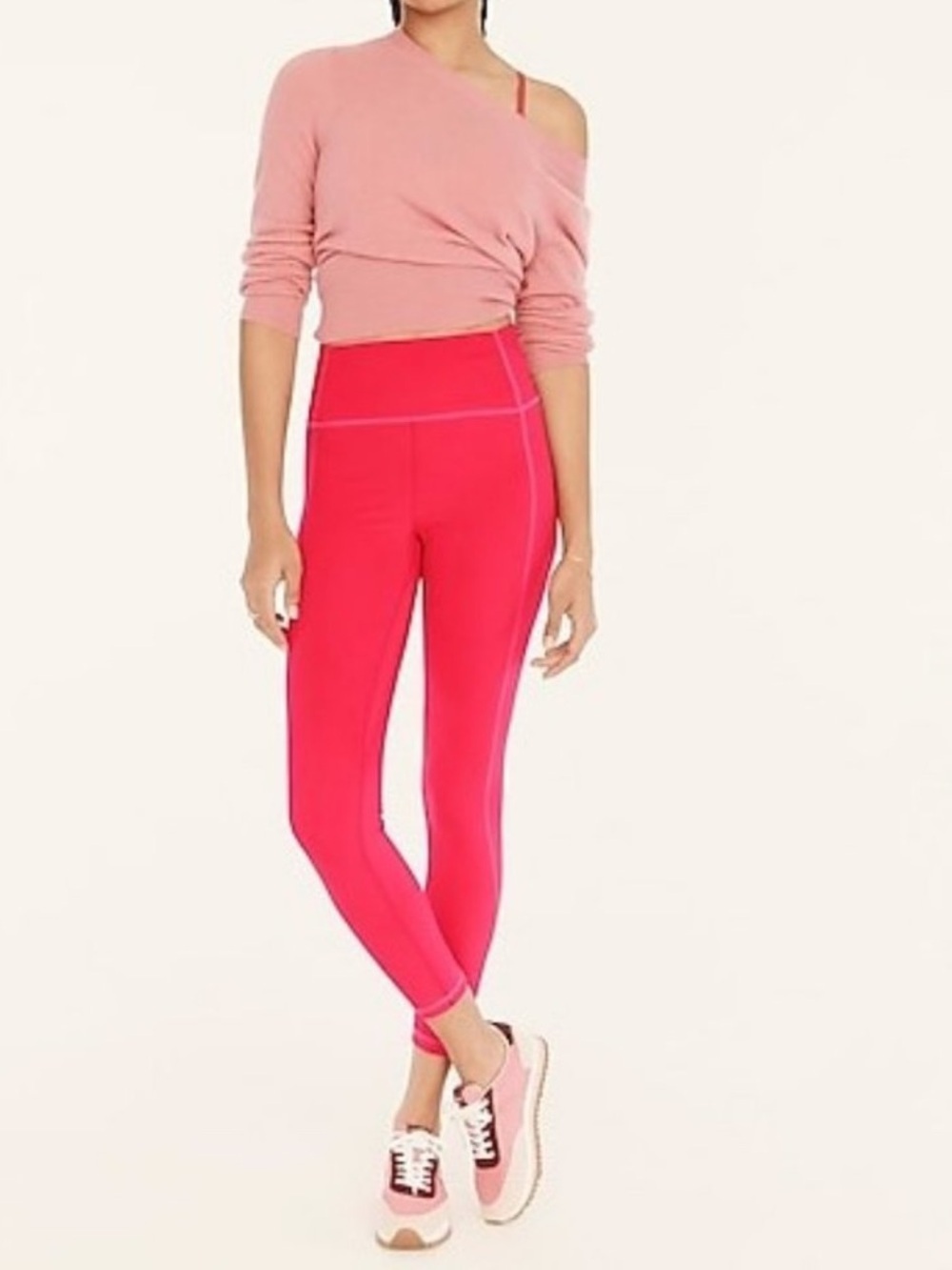J. Crew NWOT Cloudstretch Active Bright Fuchsia High Rise Leggings